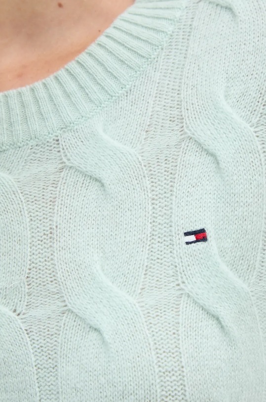 Tommy Hilfiger pulover WW0WW43586 turcoaz
