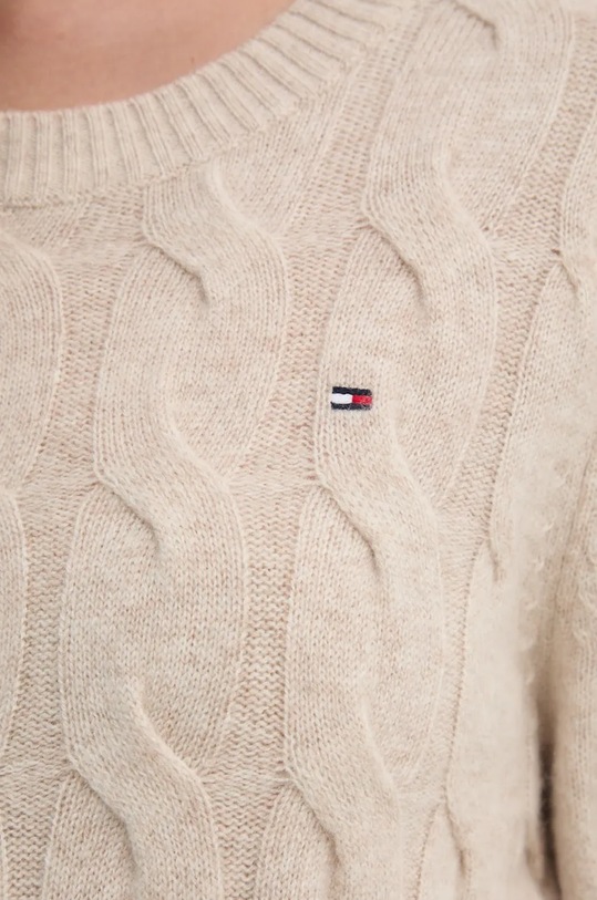 Пуловер Tommy Hilfiger WW0WW43586 бежов