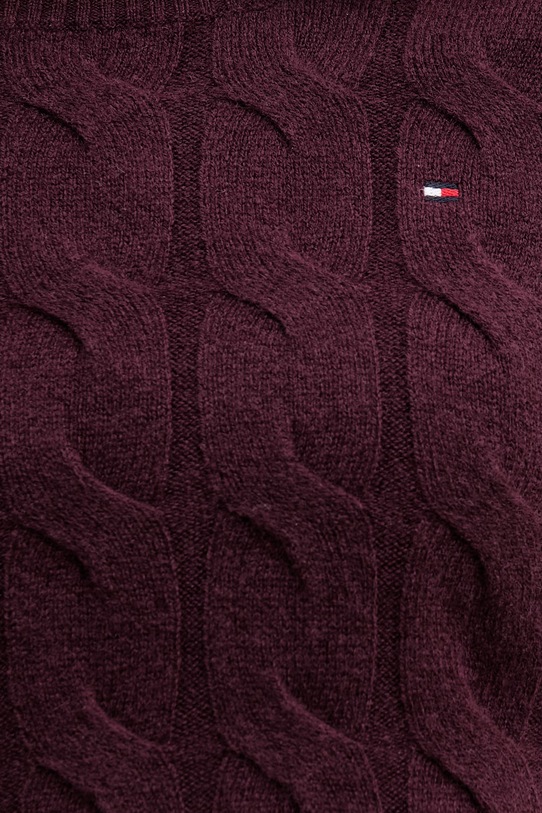Vlnený sveter Tommy Hilfiger WW0WW43586 burgundské