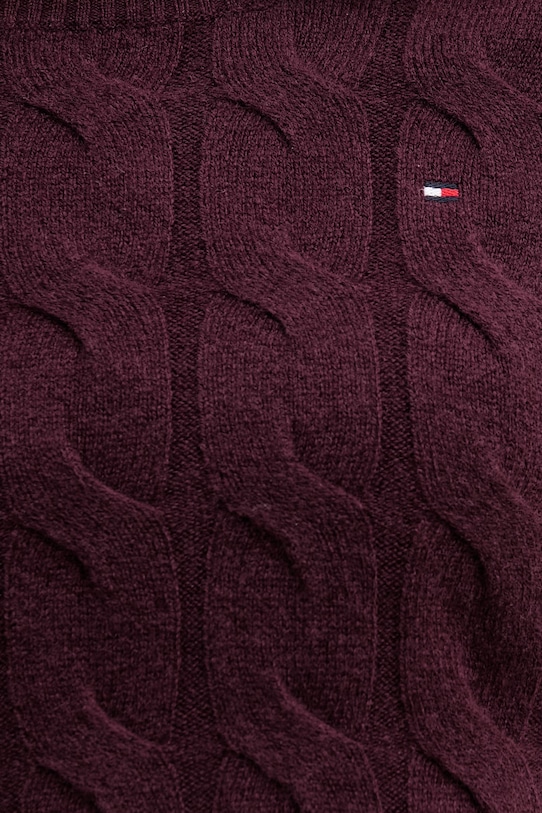 Vlnený sveter Tommy Hilfiger WW0WW43586 burgundské