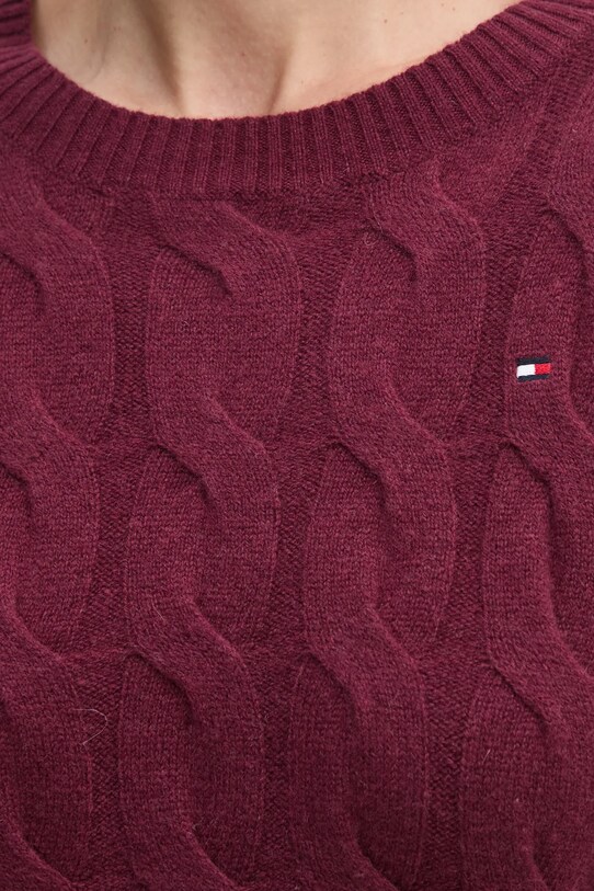 Pulover Tommy Hilfiger WW0WW43586 bordo