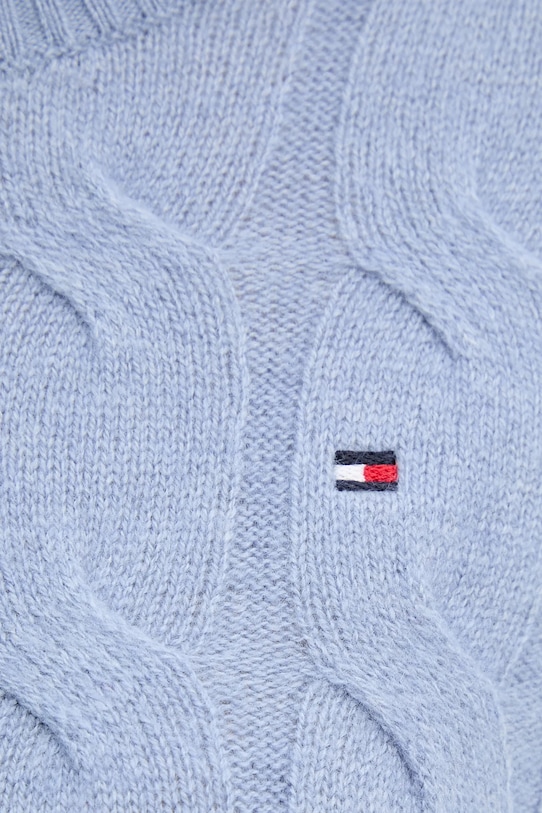 Вовняний светр Tommy Hilfiger WW0WW43586 блакитний