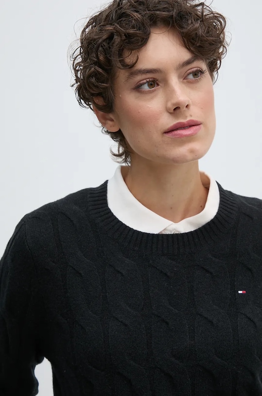 Sveter Tommy Hilfiger čierna WW0WW43586