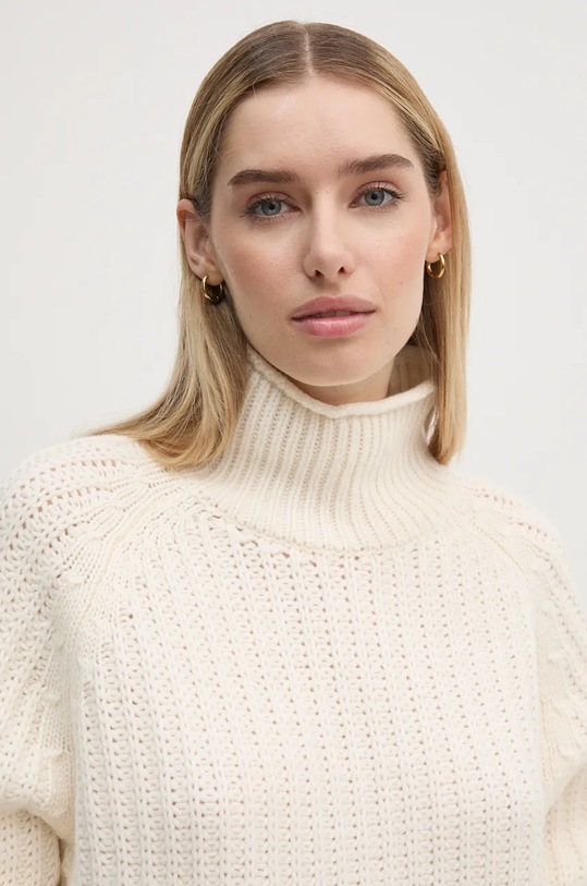 Vlněný svetr Tommy Hilfiger béžová WW0WW44111