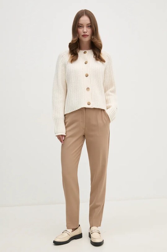Tommy Hilfiger cardigan din lana WW0WW44134 bej AW24