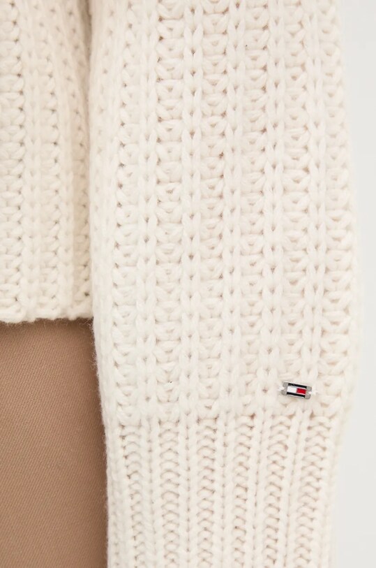 Tommy Hilfiger cardigan din lana WW0WW44134 bej