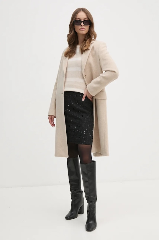 Πουλόβερ Tommy Hilfiger WW0WW44161 μπεζ AW24