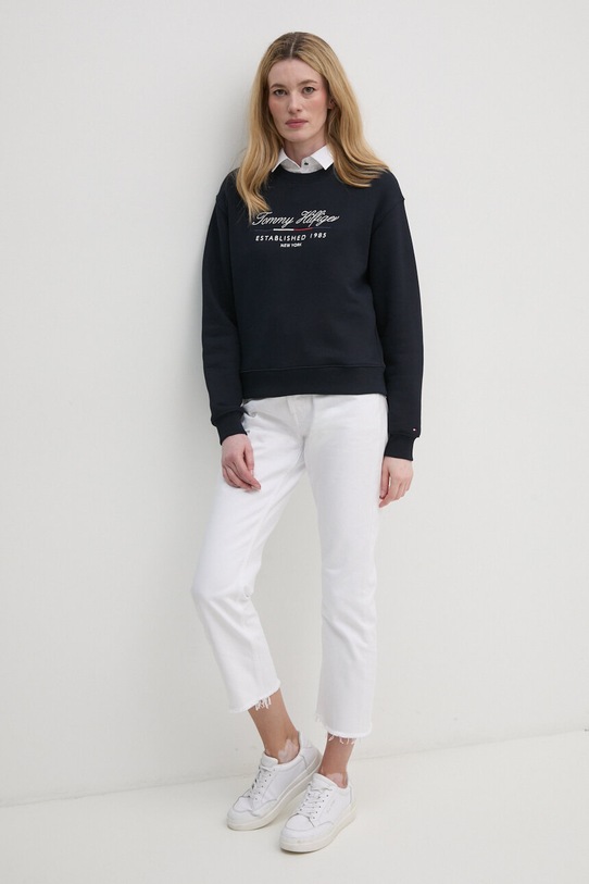Tommy Hilfiger bluza imprimeu bleumarin WW0WW43574