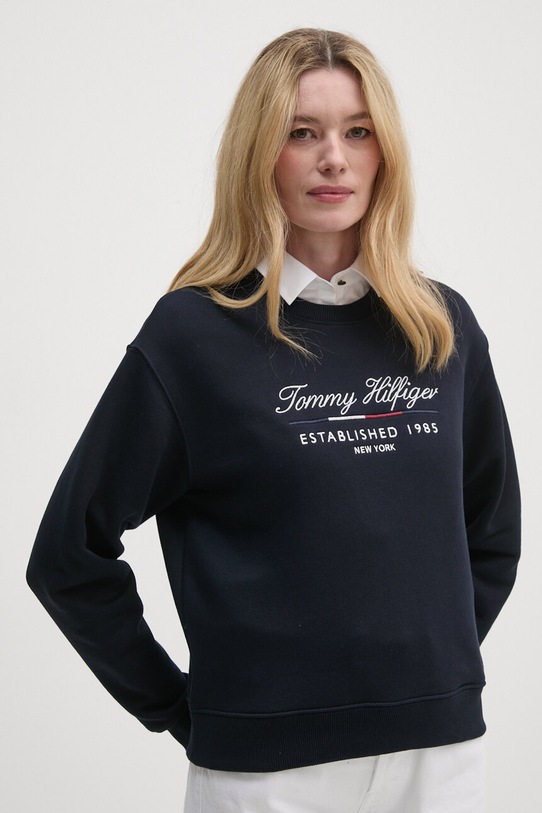 Tommy Hilfiger bluza WW0WW43574 bleumarin AW24