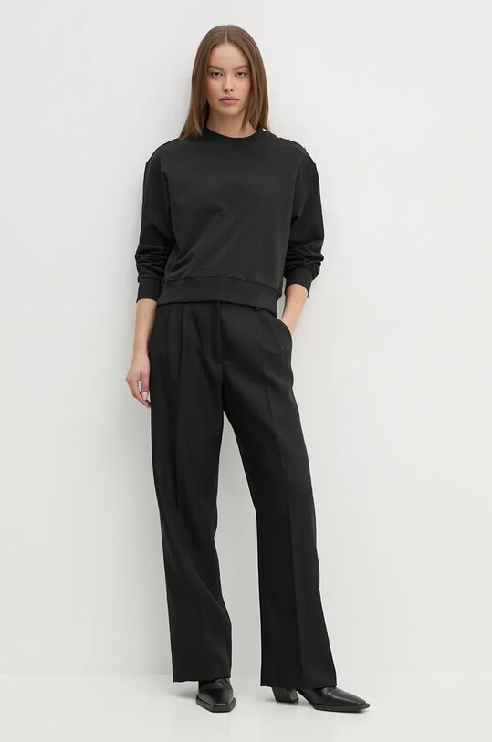 Tommy Hilfiger pulover de bumbac WW0WW43606 negru NC24