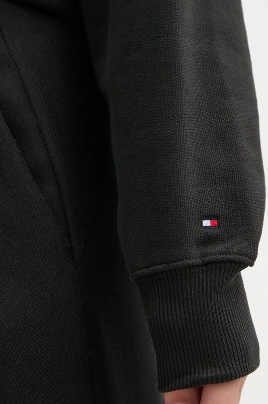 Tommy Hilfiger pulover de bumbac WW0WW43606 negru