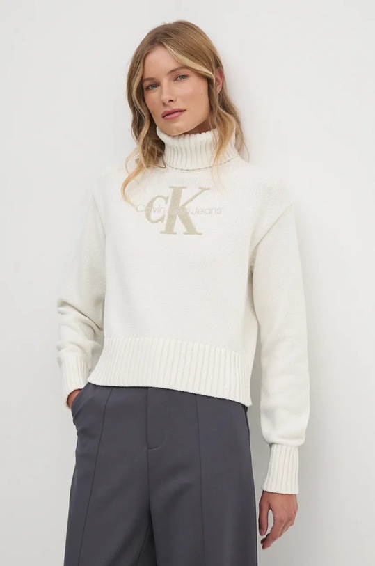 Sveter Calvin Klein Jeans béžová J20J224229