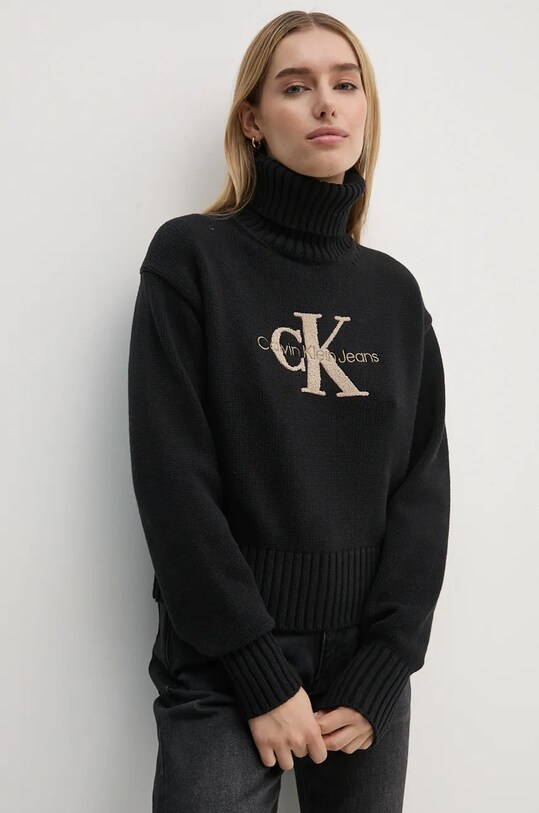 Calvin Klein Jeans pulover grosime medie negru J20J224229