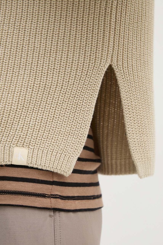 Calvin Klein Jeans sweter bawełniany J20J224227 zielony