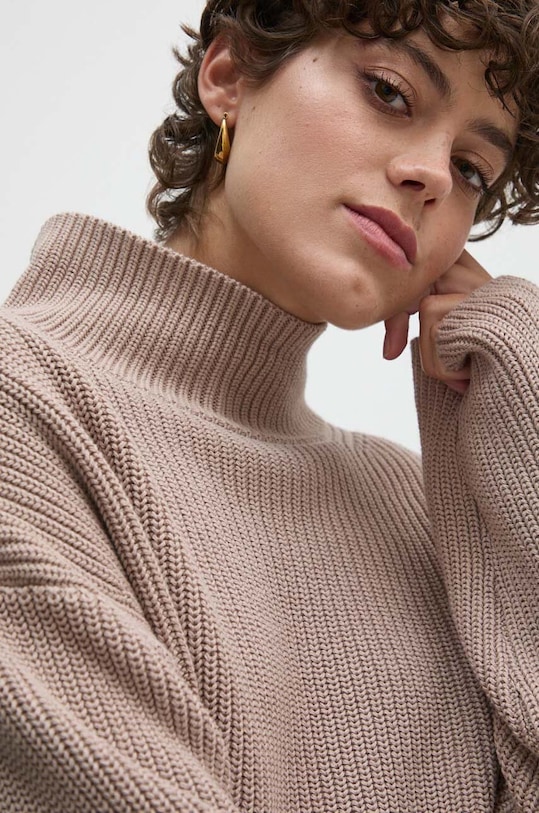 Calvin Klein Jeans sweter bawełniany J20J224227 beżowy