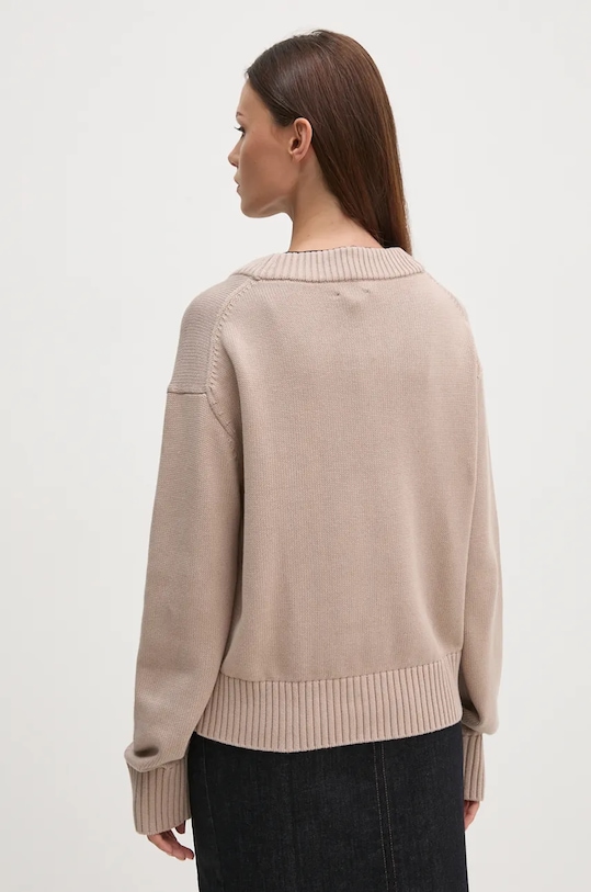 Oblečení Bavlněný svetr Calvin Klein Jeans J20J224632 béžová