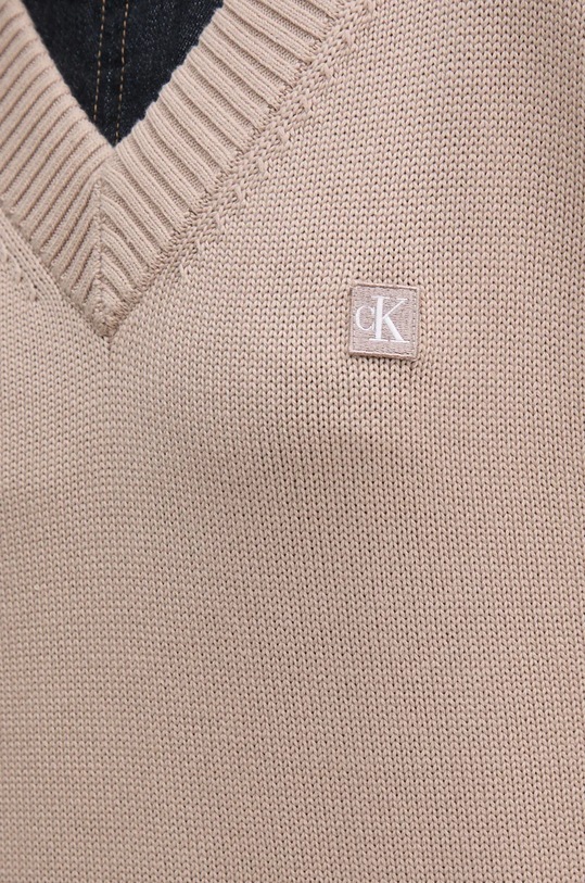 Bavlněný svetr Calvin Klein Jeans J20J224632 béžová