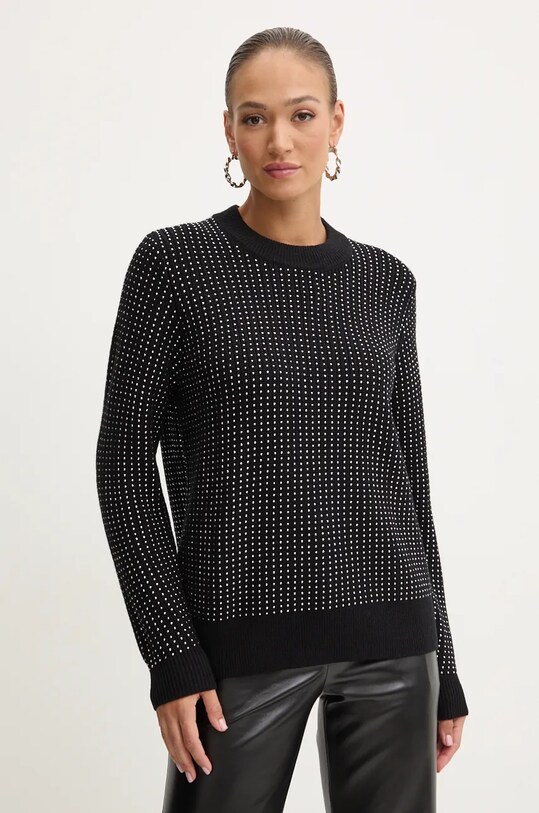 Vlnený sveter MICHAEL Michael Kors vlna čierna MF46124F2G