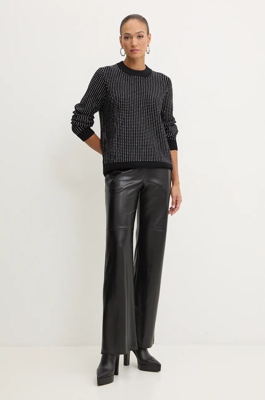 Vlnený sveter MICHAEL Michael Kors MF46124F2G čierna AW24