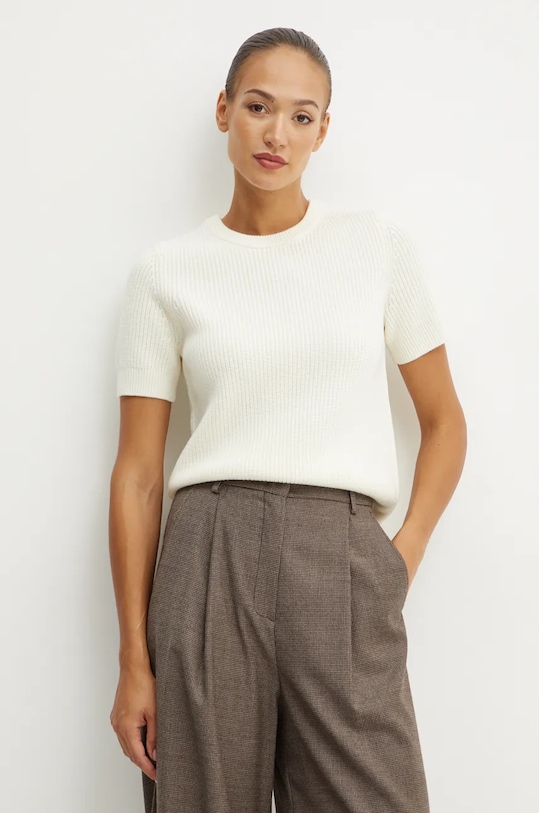 MICHAEL Michael Kors sweter wełniany MF4612JF2G beżowy SS25