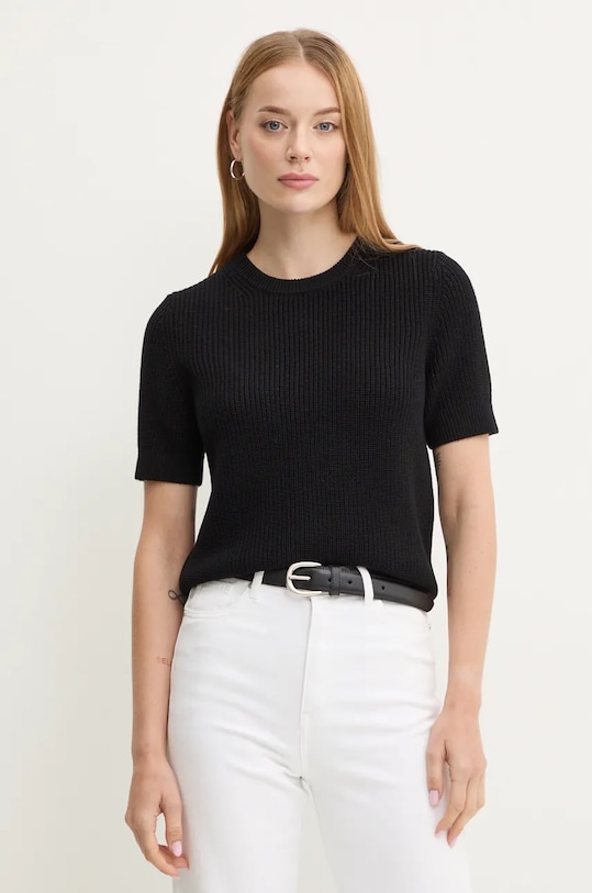 MICHAEL Michael Kors sweter wełniany okrągły czarny MF4612JF2G