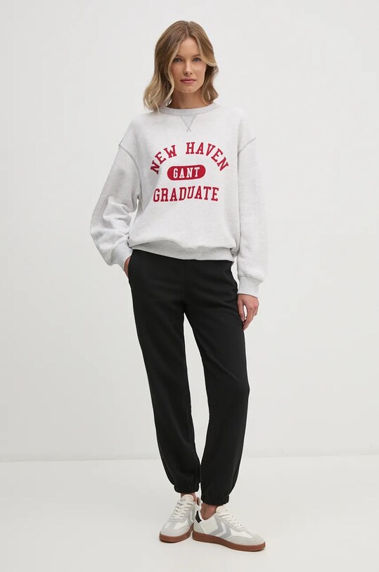 Хлопковая кофта Gant 4201234 серый NC24