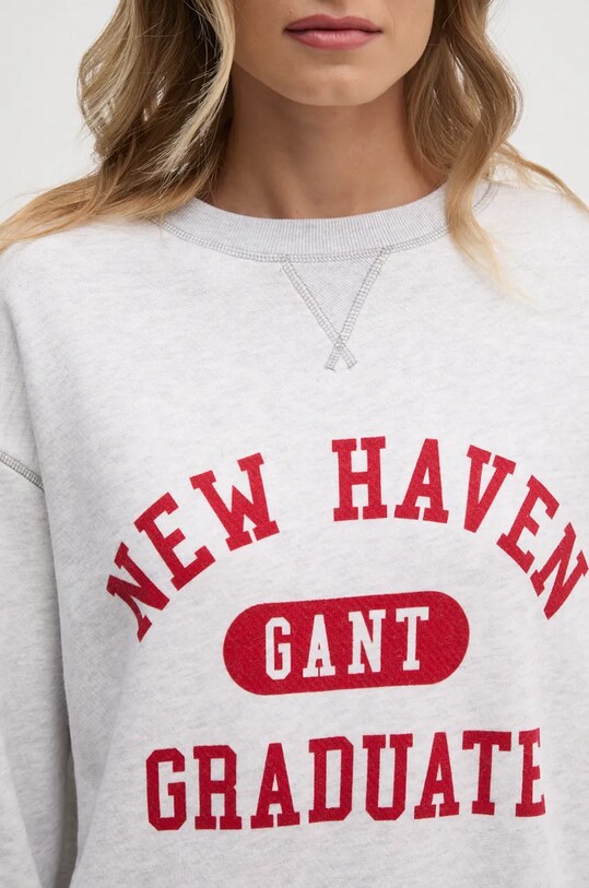 Хлопковая кофта Gant 4201234 серый