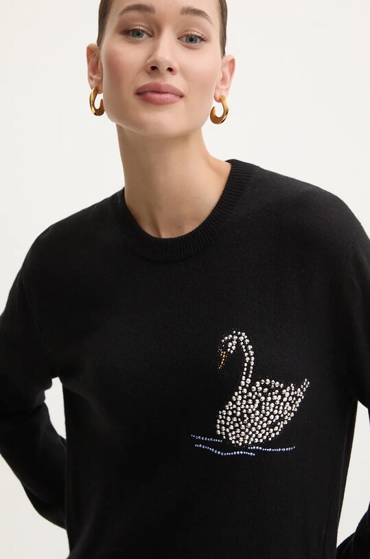 Вовняний светр MSGM чорний 3742MDM200.247786