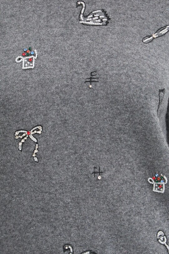 Шерстяной свитер MSGM 3742MDM212.247786 серый