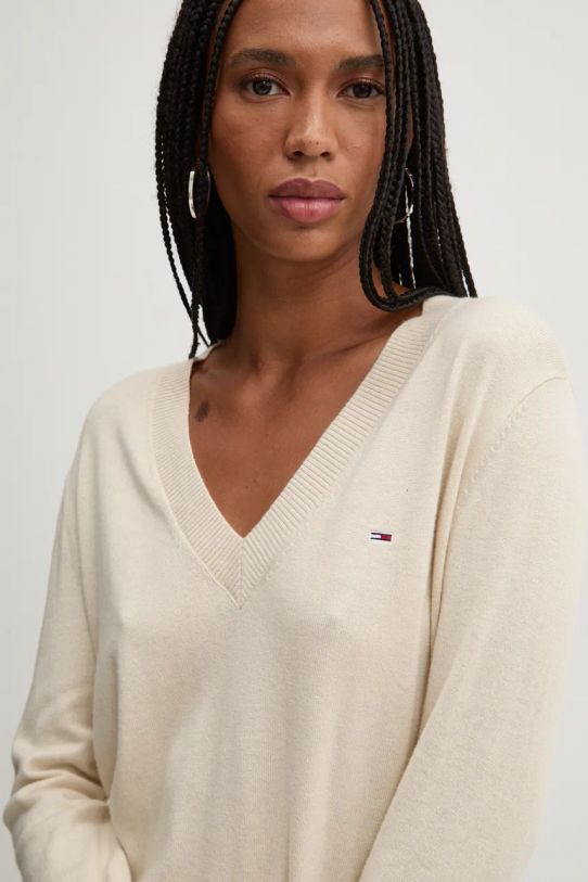 Svetr Tommy Jeans DW0DW18670 béžová AW24