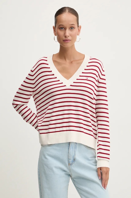 Pulover Tommy Jeans Planet friendly crvena DW0DW18670