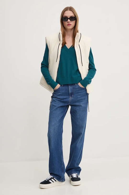 Пуловер Tommy Jeans DW0DW18670 тюркоазен AW24