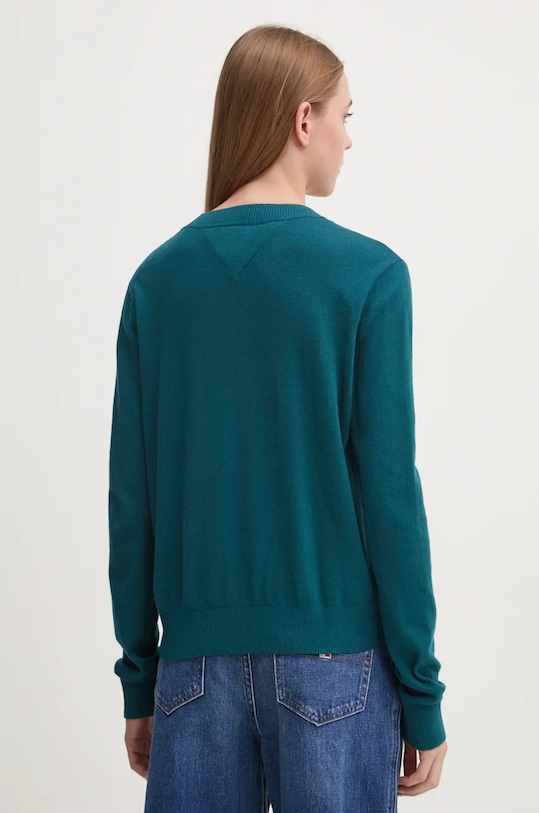 Дрехи Пуловер Tommy Jeans DW0DW18670 тюркоазен