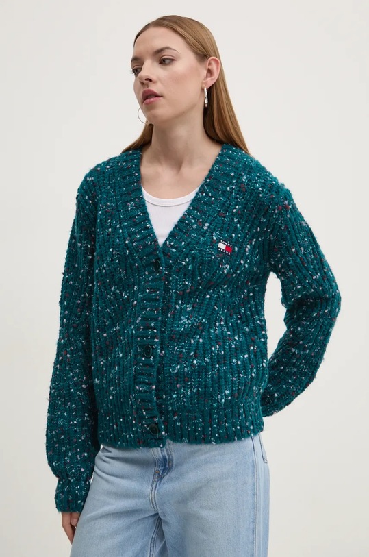 Tommy Jeans pulover melanj turcoaz DW0DW18672