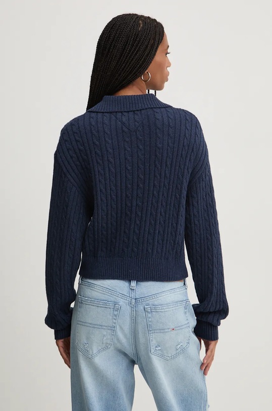Odzież Tommy Jeans sweter bawełniany DW0DW18680 granatowy