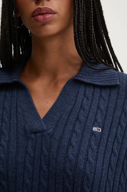 Tommy Jeans sweter bawełniany DW0DW18680 granatowy