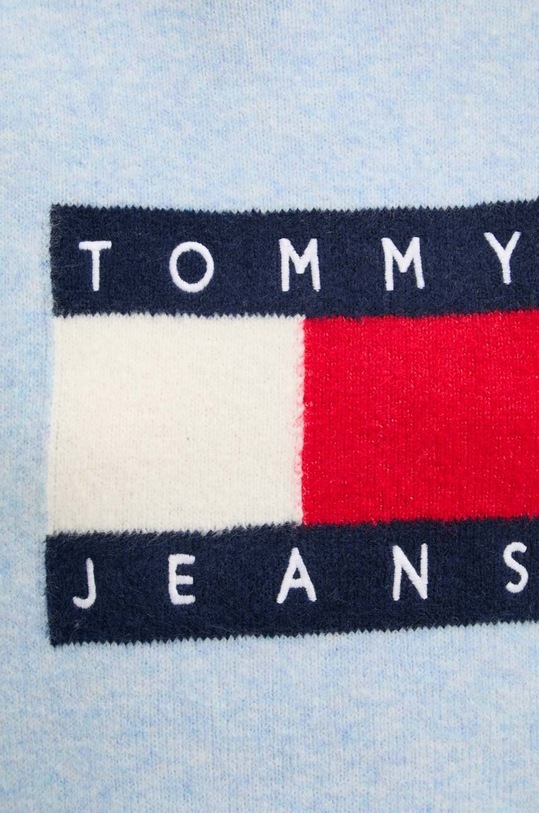 Svetr z vlněné směsi Tommy Jeans DW0DW18681 modrá