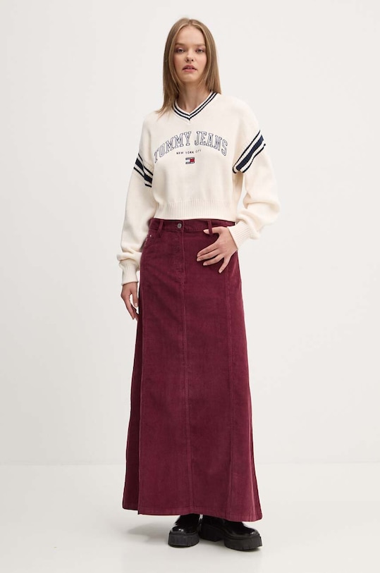 Tommy Jeans sweter bawełniany DW0DW18692 beżowy AW24