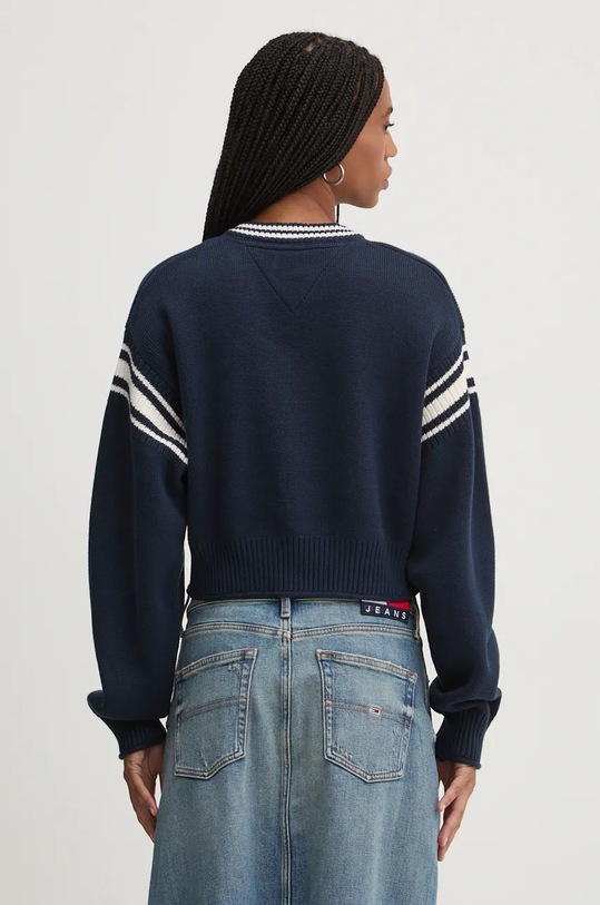 Oblečení Bavlněný svetr Tommy Jeans DW0DW18692 námořnická modř