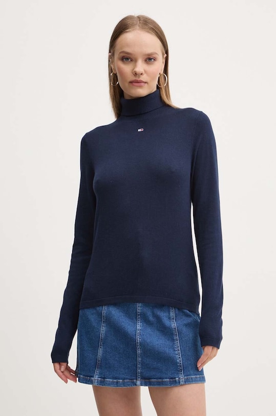 Sveter Tommy Jeans rolák tmavomodrá DW0DW19686