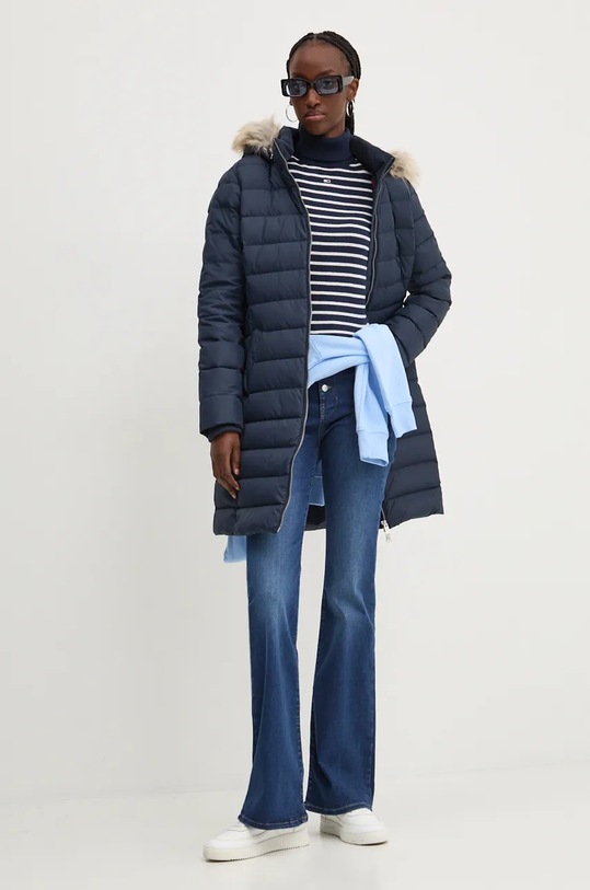 Tommy Jeans pulover DW0DW19686 bleumarin AW24