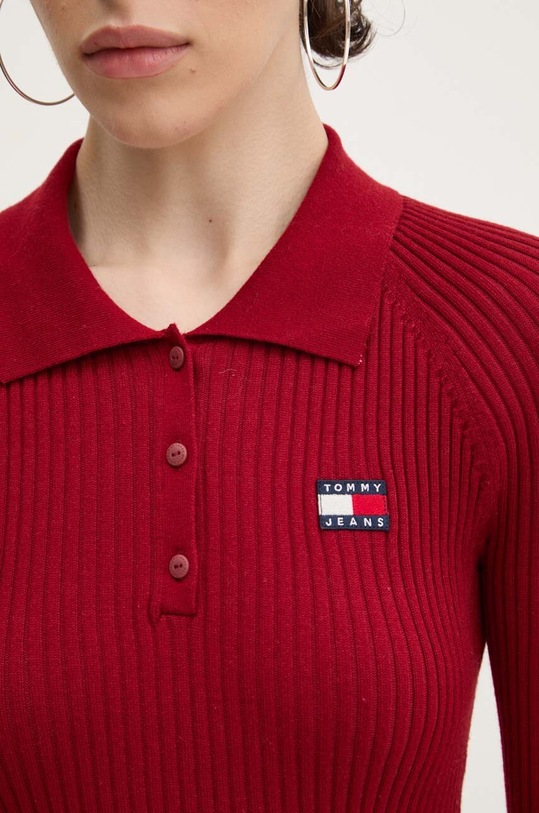 Svetr Tommy Jeans DW0DW19803 burgundské