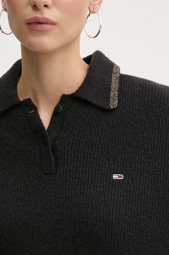 Tommy Jeans pulover de lana DW0DW19833 negru