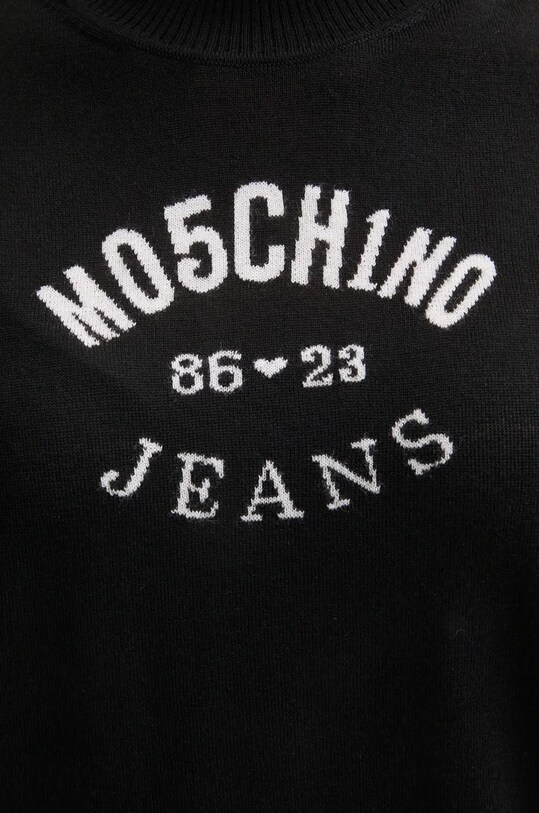 Vlněný svetr Moschino Jeans 0931.8700 černá