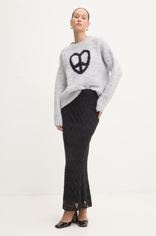 Свитер с примесью шерсти Moschino Jeans 0913.8705 серый AW24