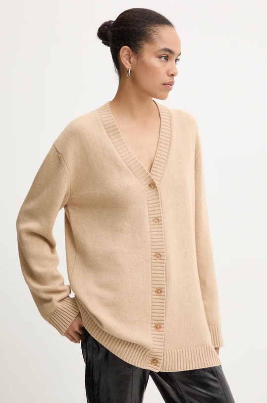 Vlněný svetr Moschino Jeans 0928.8706 béžová AW24