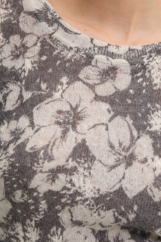 Vlněný svetr Moschino Jeans 0918.8704 šedá