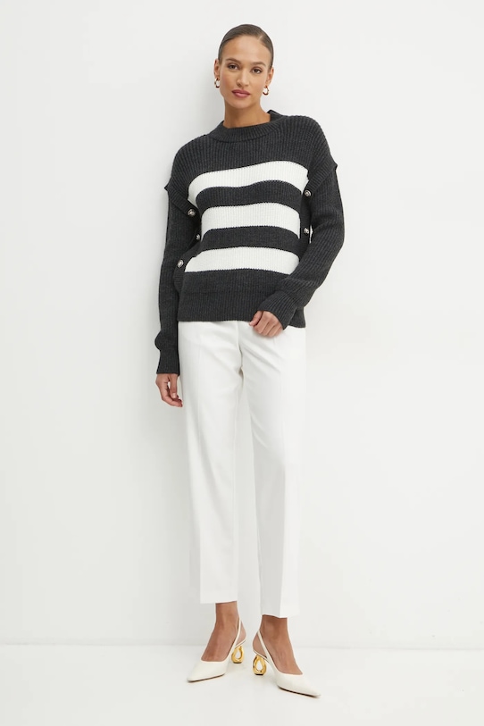 Svetr Morgan MCHARLY kulatý šedá MCHARLY