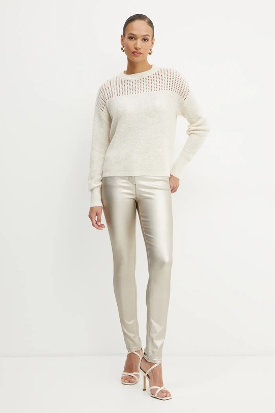 Svetr z vlněné směsi Morgan MESSINA MESSINA béžová AW24