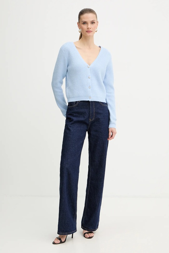 Morgan kardigan z domieszką wełny MIMO MIMO niebieski AW25